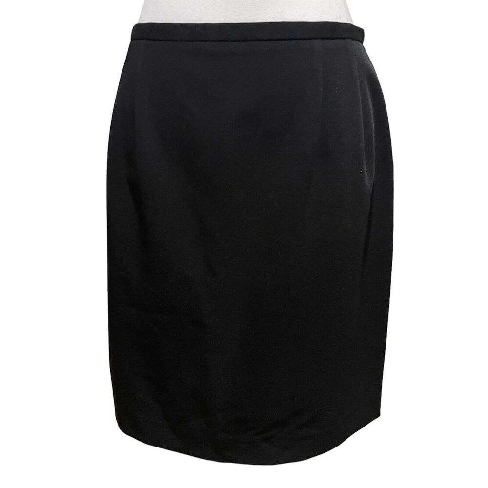 Harve Benard Women's Size 10 Black Office Skirt Knee Length Excellent Condition